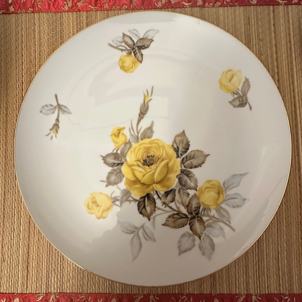 Cotillion by Sango Japan Yellow Rose Gold Trim Fine China 6-Piece 1950 - Picture 3 of 11